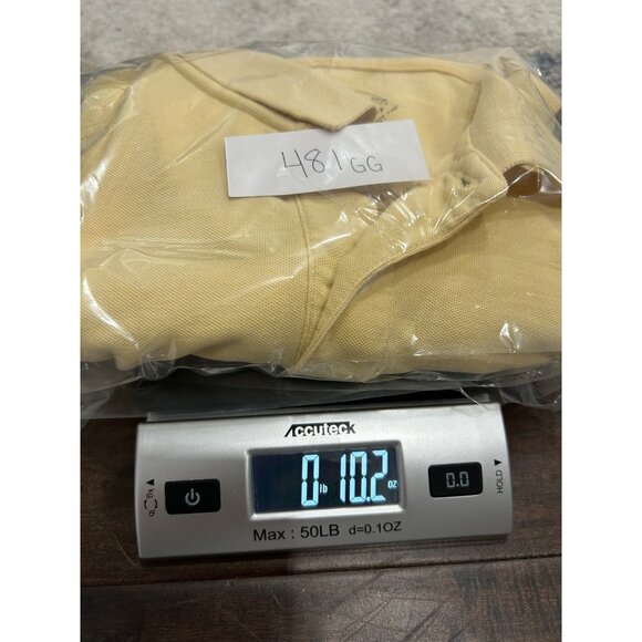 St. Johns Bay Mens Yellow Short Sleeve Polo Shirt Size Medium - Picture 9 of 9